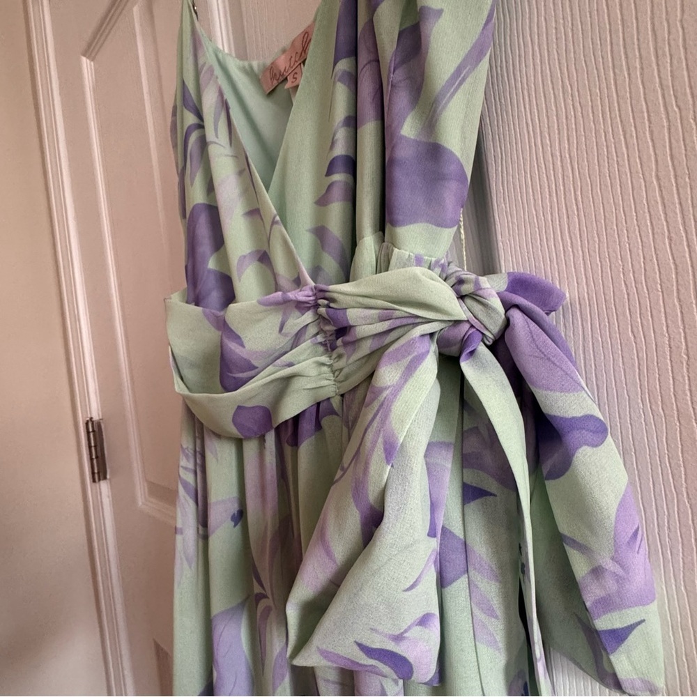 HUTCH Imani Maxi Dress Patina Foliage Green/Lavender Size Small - Picture 5 of 15